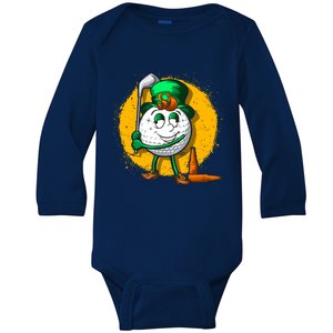 Irish Golf Golfer Beer Ing St Patricks Day Dad Gift Baby Long Sleeve Bodysuit