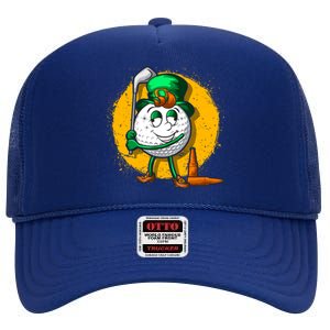 Irish Golf Golfer Beer Ing St Patricks Day Dad Gift High Crown Mesh Back Trucker Hat