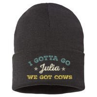 I Gotta Go Julia We Got Cows Vintage Sustainable Knit Beanie