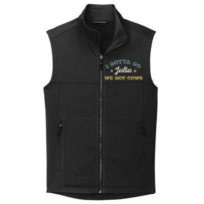 I Gotta Go Julia We Got Cows Vintage Collective Smooth Fleece Vest