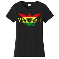 Ites Gold Green Horizontal Rasta Virgin Islands Flag Women's T-Shirt