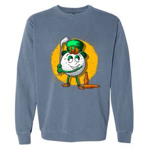 Irish Golf Golfer Beer Ing St Patricks Day Dad Great Gift Garment-Dyed Sweatshirt