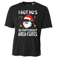 I Got Hos In Different Area Codes Afro American Santa Claus Cooling Performance Crew T-Shirt