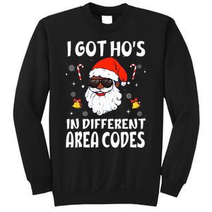 I Got Hos In Different Area Codes Afro American Santa Claus Sweatshirt