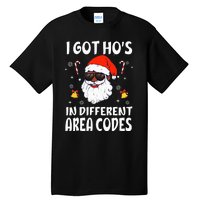 I Got Hos In Different Area Codes Afro American Santa Claus Tall T-Shirt