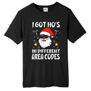 I Got Hos In Different Area Codes Afro American Santa Claus Tall Fusion ChromaSoft Performance T-Shirt