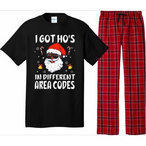 I Got Hos In Different Area Codes Afro American Santa Claus Pajama Set