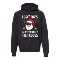 I Got Hos In Different Area Codes Afro American Santa Claus Premium Hoodie