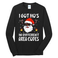 I Got Hos In Different Area Codes Afro American Santa Claus Tall Long Sleeve T-Shirt