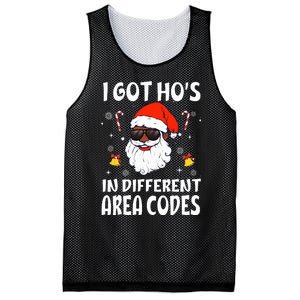 I Got Hos In Different Area Codes Afro American Santa Claus Mesh Reversible Basketball Jersey Tank