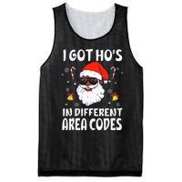 I Got Hos In Different Area Codes Afro American Santa Claus Mesh Reversible Basketball Jersey Tank