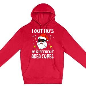 I Got Hos In Different Area Codes Afro American Santa Claus Premium Pullover Hoodie