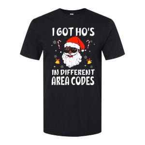 I Got Hos In Different Area Codes Afro American Santa Claus Softstyle CVC T-Shirt