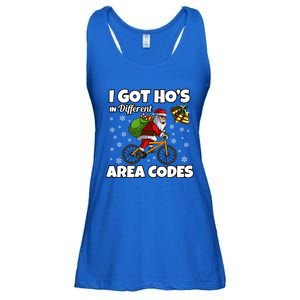 I Got Hos In Different Area Codes Christmas Pajama Xfunny Giftmas Gift Ladies Essential Flowy Tank