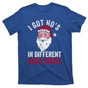 I Got Hos In Different Area Codes Christmas Santa Claus Gift T-Shirt