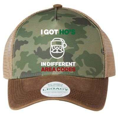 I Got Hos In Different Area Codes Funny Christmas Meme Gift Great Gift Legacy Tie Dye Trucker Hat