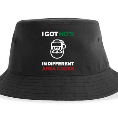 I Got Hos In Different Area Codes Funny Christmas Meme Gift Great Gift Sustainable Bucket Hat