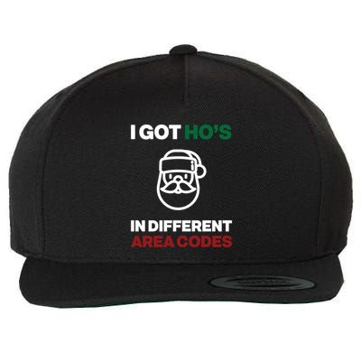 I Got Hos In Different Area Codes Funny Christmas Meme Gift Great Gift Wool Snapback Cap