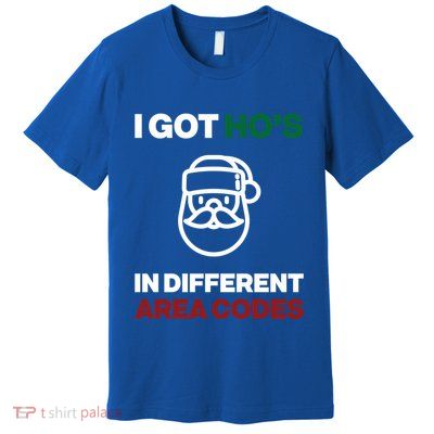 I Got Hos In Different Area Codes Funny Christmas Meme Gift Great Gift Premium T-Shirt