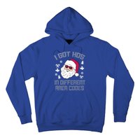 I Got Hos In Different Area Codes Funny Christmas Santa Snow Gift Hoodie