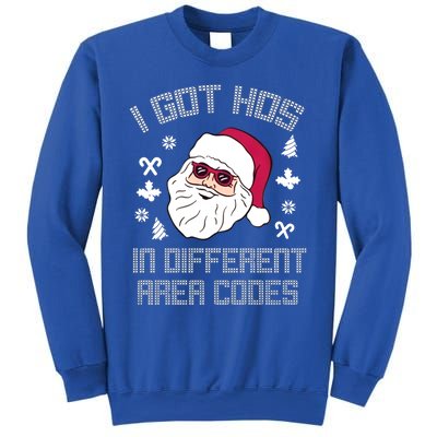 I Got Hos In Different Area Codes Funny Christmas Santa Snow Gift Sweatshirt