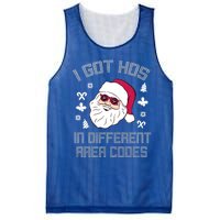 I Got Hos In Different Area Codes Funny Christmas Santa Snow Gift Mesh Reversible Basketball Jersey Tank