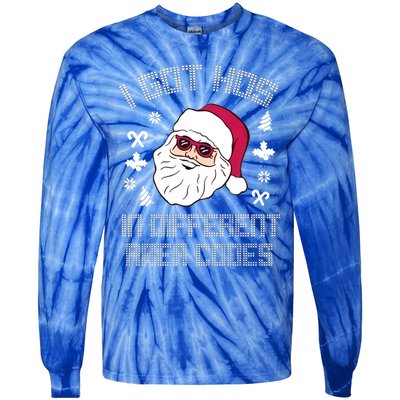 I Got Hos In Different Area Codes Funny Christmas Santa Snow Gift Tie-Dye Long Sleeve Shirt