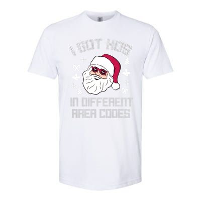 I Got Hos In Different Area Codes Funny Christmas Santa Snow Gift Softstyle CVC T-Shirt