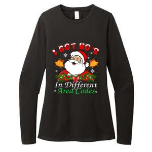 I Got Hos In Different Area Codes Santa Christmas Funny Gift Womens CVC Long Sleeve Shirt