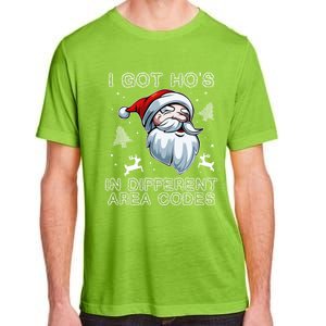 I Got Hos In Different Area Codes Santa Christmas Funny Gift Adult ChromaSoft Performance T-Shirt