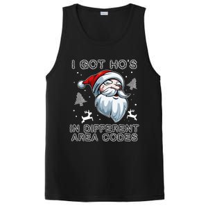 I Got Hos In Different Area Codes Santa Christmas Funny Gift PosiCharge Competitor Tank