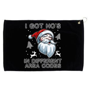 I Got Hos In Different Area Codes Santa Christmas Funny Gift Grommeted Golf Towel