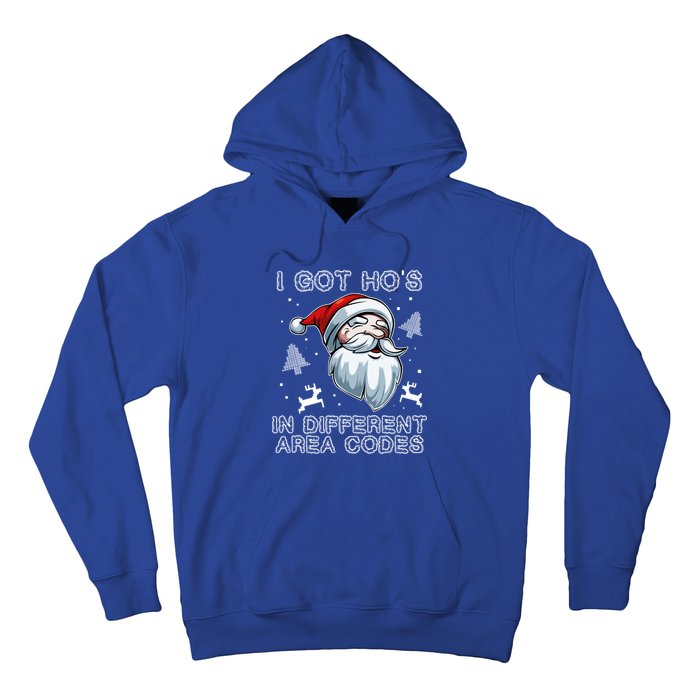 I Got Hos In Different Area Codes Santa Christmas Funny Gift Hoodie