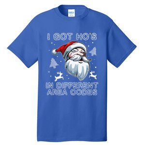 I Got Hos In Different Area Codes Santa Christmas Funny Gift Tall T-Shirt