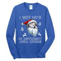 I Got Hos In Different Area Codes Santa Christmas Funny Gift Tall Long Sleeve T-Shirt