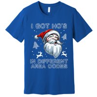 I Got Hos In Different Area Codes Santa Christmas Funny Gift Premium T-Shirt