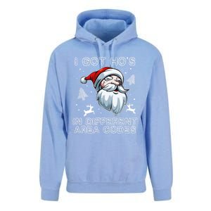 I Got Hos In Different Area Codes Santa Christmas Funny Gift Unisex Surf Hoodie