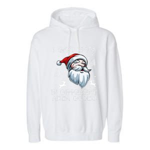 I Got Hos In Different Area Codes Santa Christmas Funny Gift Garment-Dyed Fleece Hoodie