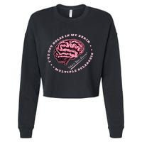 IVe Got Holes In My Brain Ms Multiple Sclerosis Awareness Cropped Pullover Crew