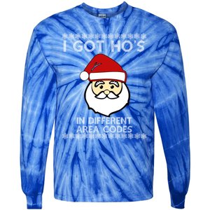 I Got Hos In Different Area Codes Ugly Christmas Meaningful Gift Tie-Dye Long Sleeve Shirt