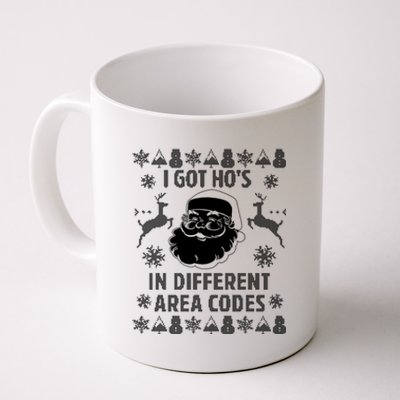 I Got Ho's In Different Area Codes Funny Santa Christmas Gift Coffee Mug