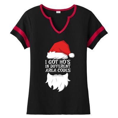 I Got Ho's In Different Area Codes Gift Christmas Cool Gift Ladies Halftime Notch Neck Tee