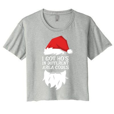 I Got Ho's In Different Area Codes Gift Christmas Cool Gift Women's Crop Top Tee