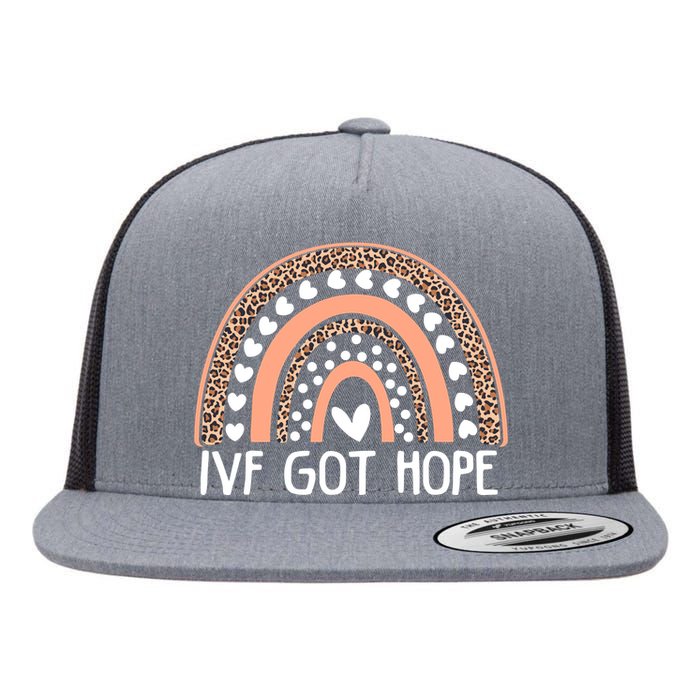 IVF Got Hope Inspiration Rainbow IVF Mom Fertility Surrogate Flat Bill Trucker Hat