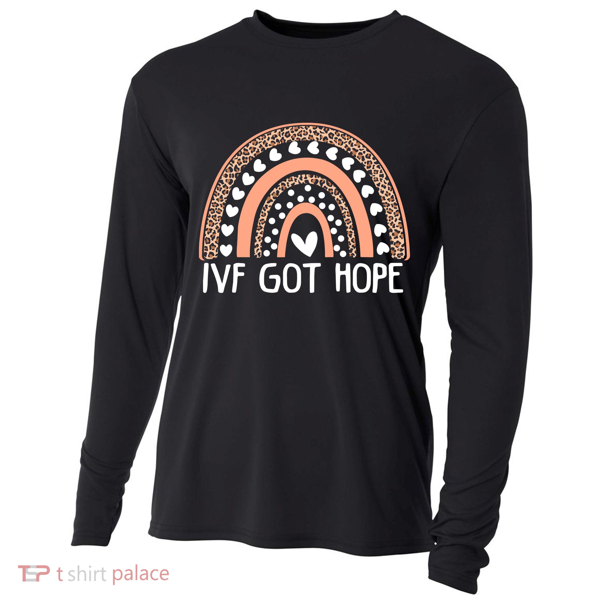 IVF Got Hope Inspiration Rainbow IVF Mom Fertility Surrogate Cooling Performance Long Sleeve Crew