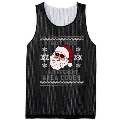 I Got Hos In Different Area Codes Funny Christmas Sweater Mesh Reversible Basketball Jersey Tank