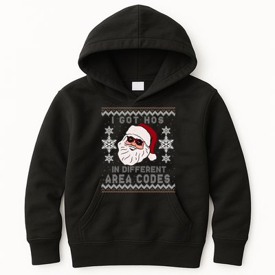 I Got Hos In Different Area Codes Funny Christmas Sweater Kids Hoodie