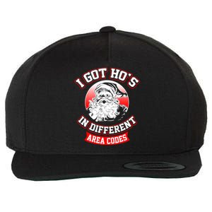 I Got Hos In Different Area Codes Christmas Gift Santa Wool Snapback Cap