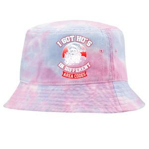 I Got Hos In Different Area Codes Christmas Gift Santa Tie-Dyed Bucket Hat