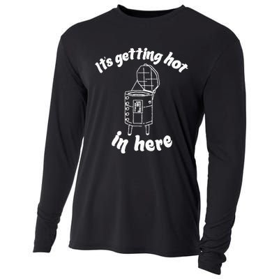 Its Getting Hot In Here Funny Kiln Ceramic Pun Art Teacher Cooling Performance Long Sleeve Crew